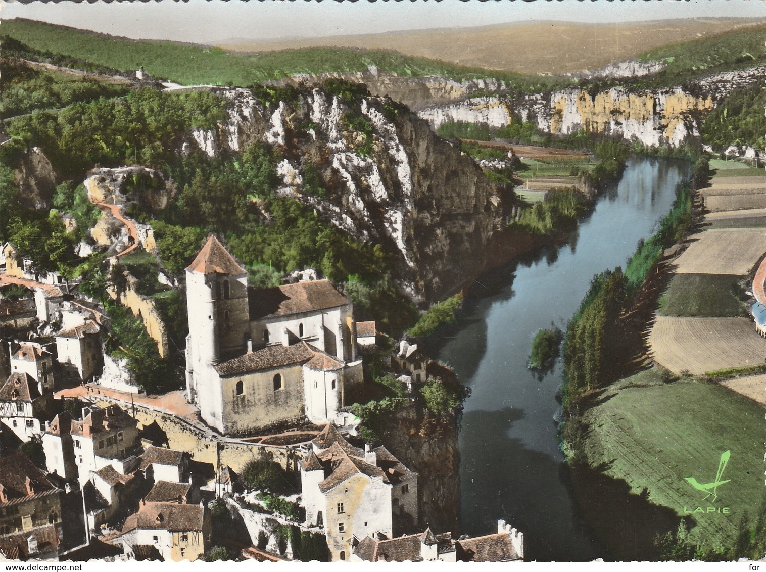 Lot : SAINT-CIRQ-LAPOPIE : Vue Aérienne : Photo. Vérit.  Lapie Service Aérien ( Grand Format ) - Saint-Cirq-Lapopie