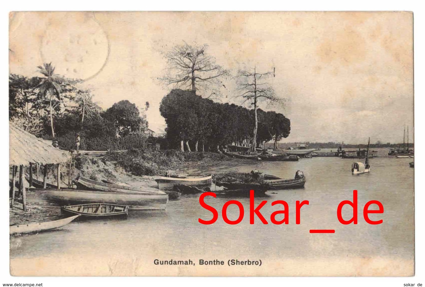 AK Gundamah, Bonthe (Sherbro), Sierra Leone, Westafrika, Belgisch Congo, Gel. 1911 Nach Brüssel - Belgisch-Kongo