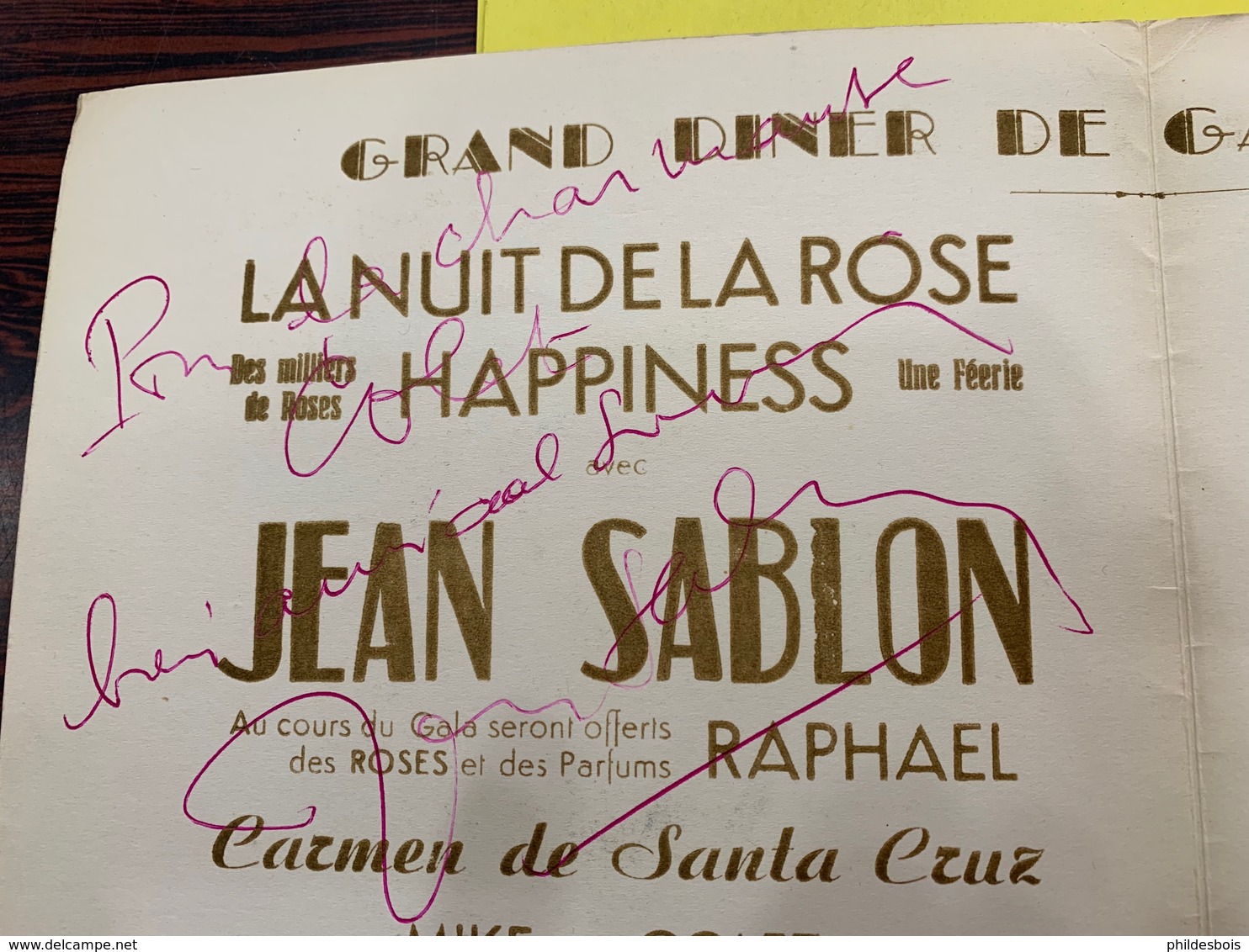 MENU CASINO JUAN LES PINS Juillet 1953 DEDICACE JEAN SABLON - Menus