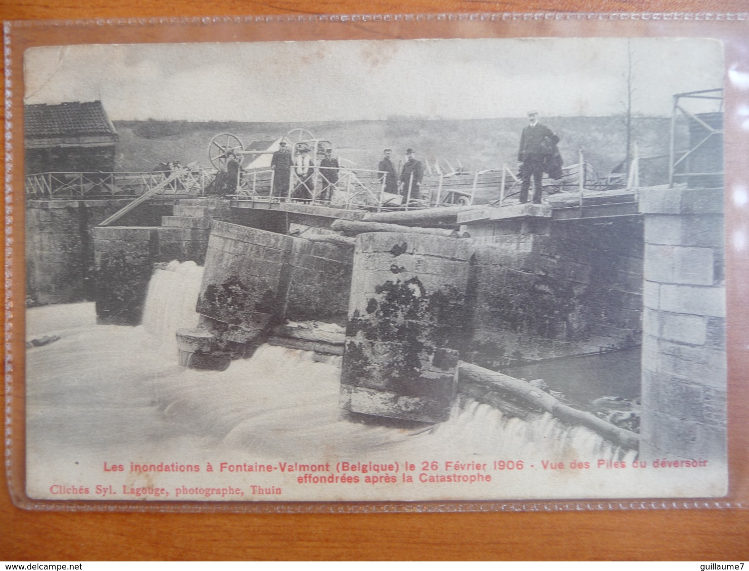 CPA - Inondations à Fontaine-Valmont (Belgique) Le 26 Février 1906 -Piles Du Déversoir Effondrées Après La Catastrophe - Floods