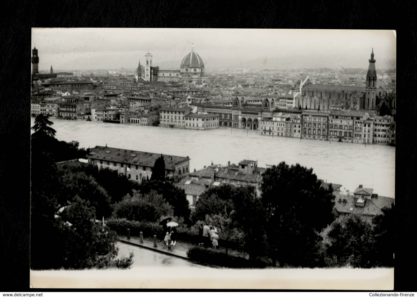 Foto Originale Alluvione Di Firenze 4 Novembre 1966 Firenze Centro - Duomo _ Santa Croce - Veduta Panoramica - Luoghi