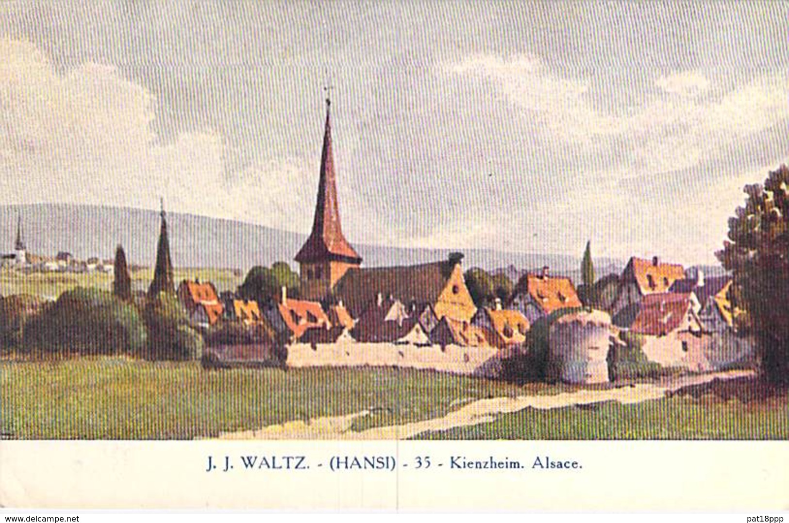 ** Lot De 2 Cartes ** HANSI ( J.J. WALTZ ) ALSACE : Maison Bottier  à COLMAR & KIENZHEIM Alsace - Jolie CPA Colorisée - Hansi