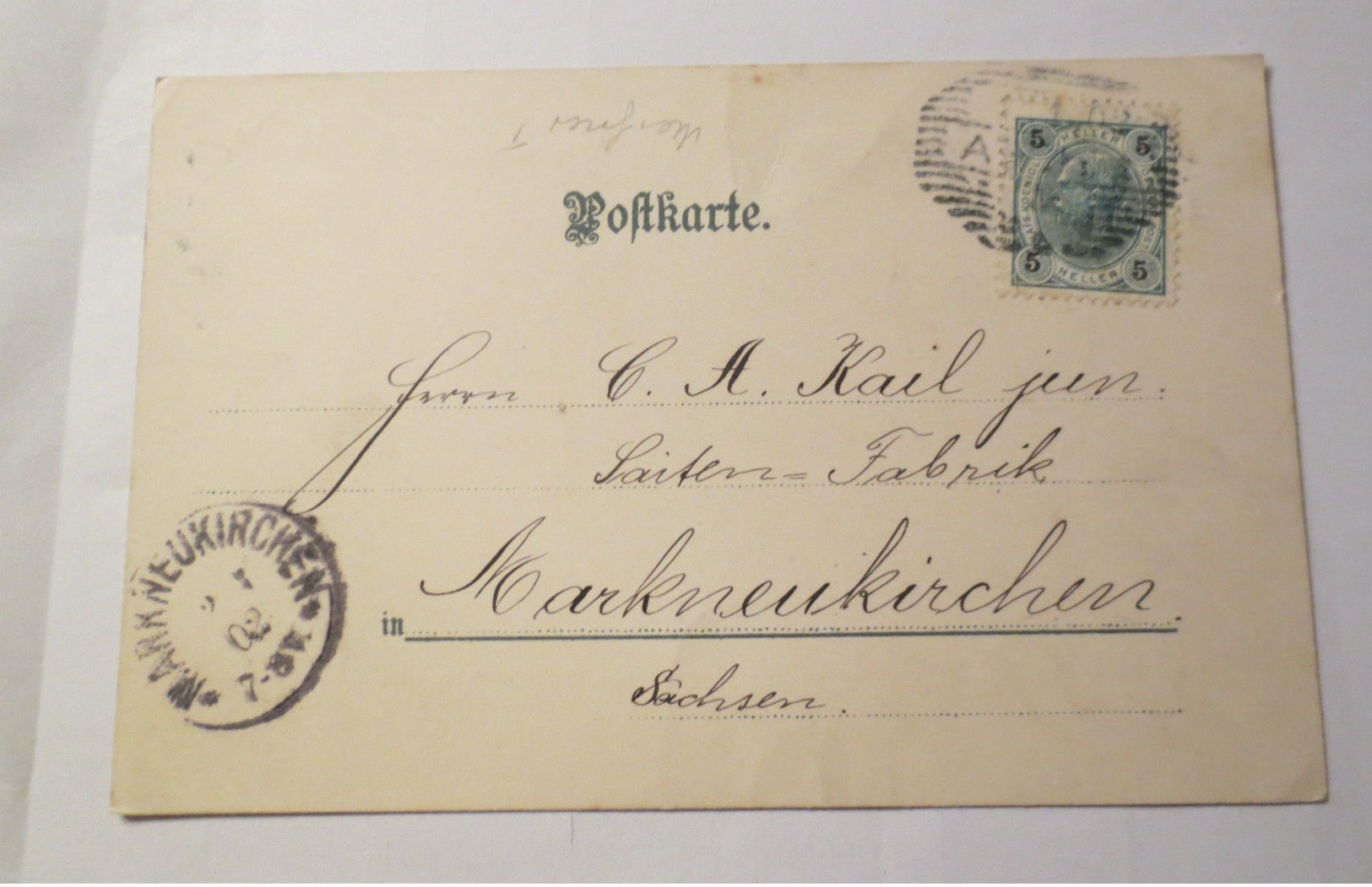 "Neujahr, Engel, Neues Uns Altes  Jahr" 1902, Sig. Hans Kaufmann ♥   - Neujahr