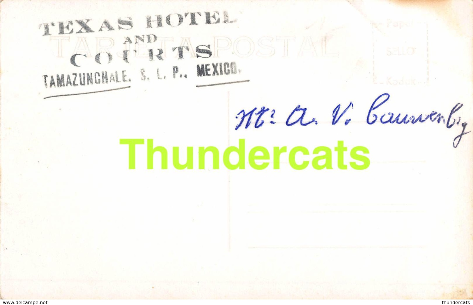 CPA CARTE DE PHOTO RPPC TEXAS HOTEL AND COURTS TAMAZUNCHALE MEXICO - Mexique