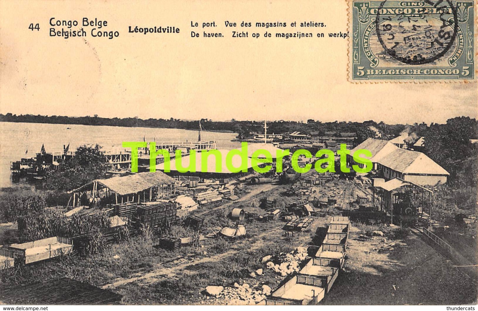 CPA CONGO BELGE LEOPOLDVILLE LE PORT DE HAVEN VUE DES MAGASINS ET ATELIERS - Kinshasa - Léopoldville