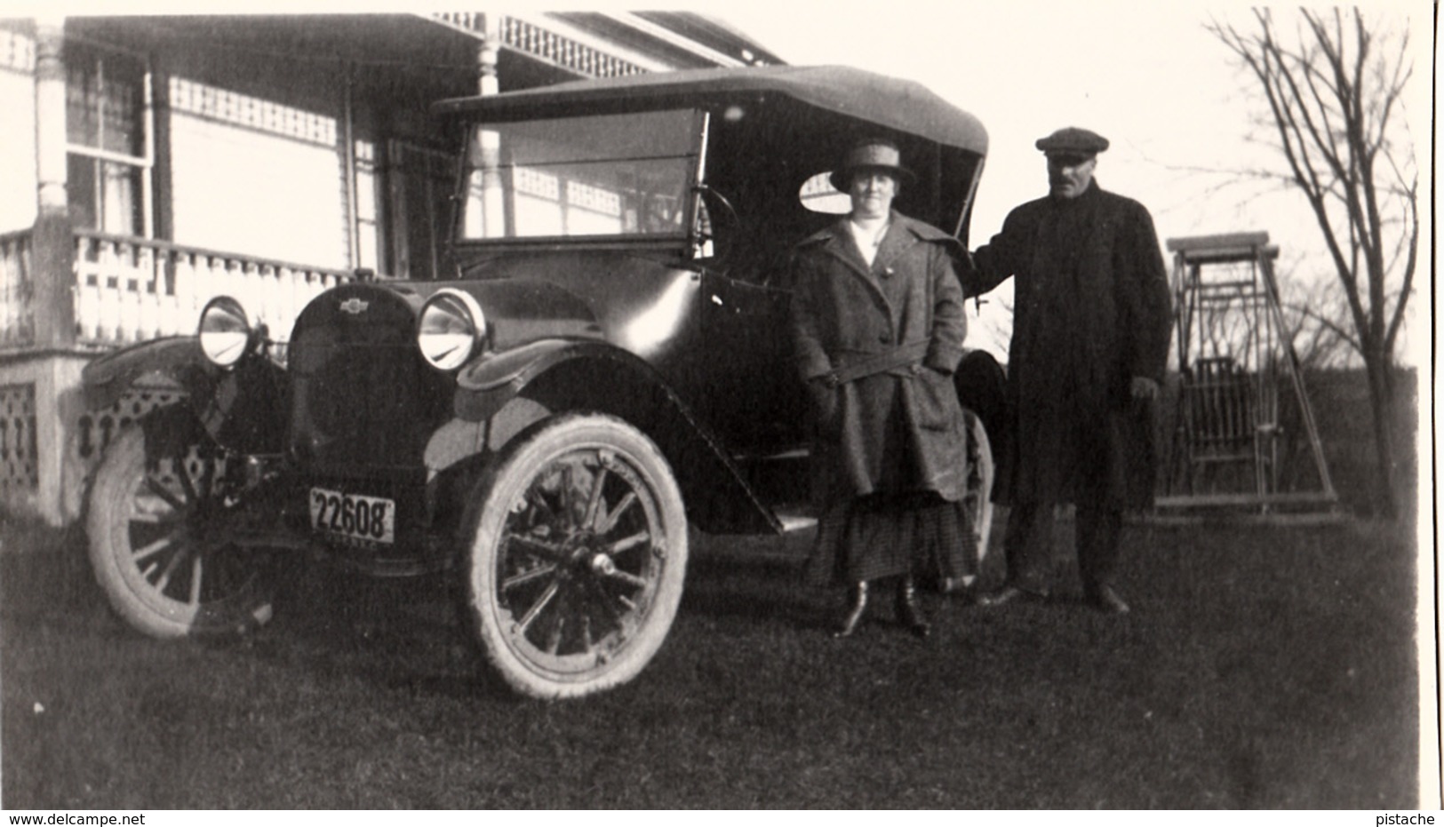 Real Photo Véritable - Old Antique Car - Voiture Ancienne - Early American Automobile - Size 4 1/2 X 2 1/2 - Animation - Cars