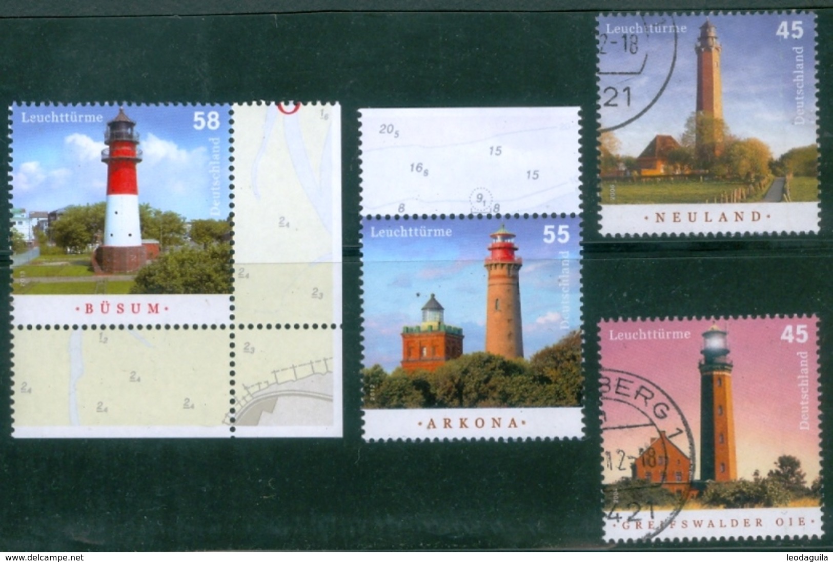 GERMANY #3011 -   Leuchttürme -  Lighthouses  -  Faro - 4v   USED - Used Stamps