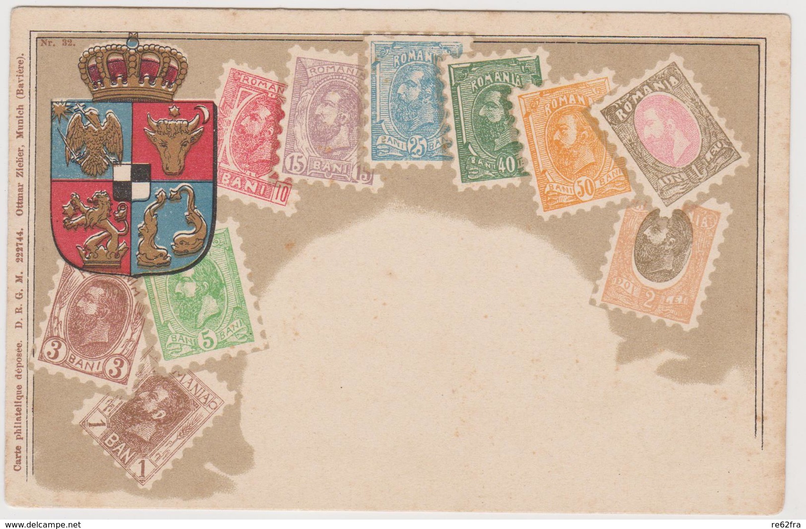 Francobolli E Stemma Della Romania - F.p. -  Anni '1900 - Stamps (pictures)