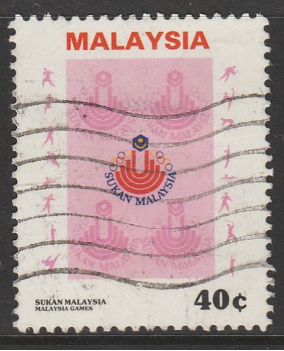 Malaysia 1986 Malaysia Games 40 C Multicoloured SW 328 O Used - Malaysia (1964-...)