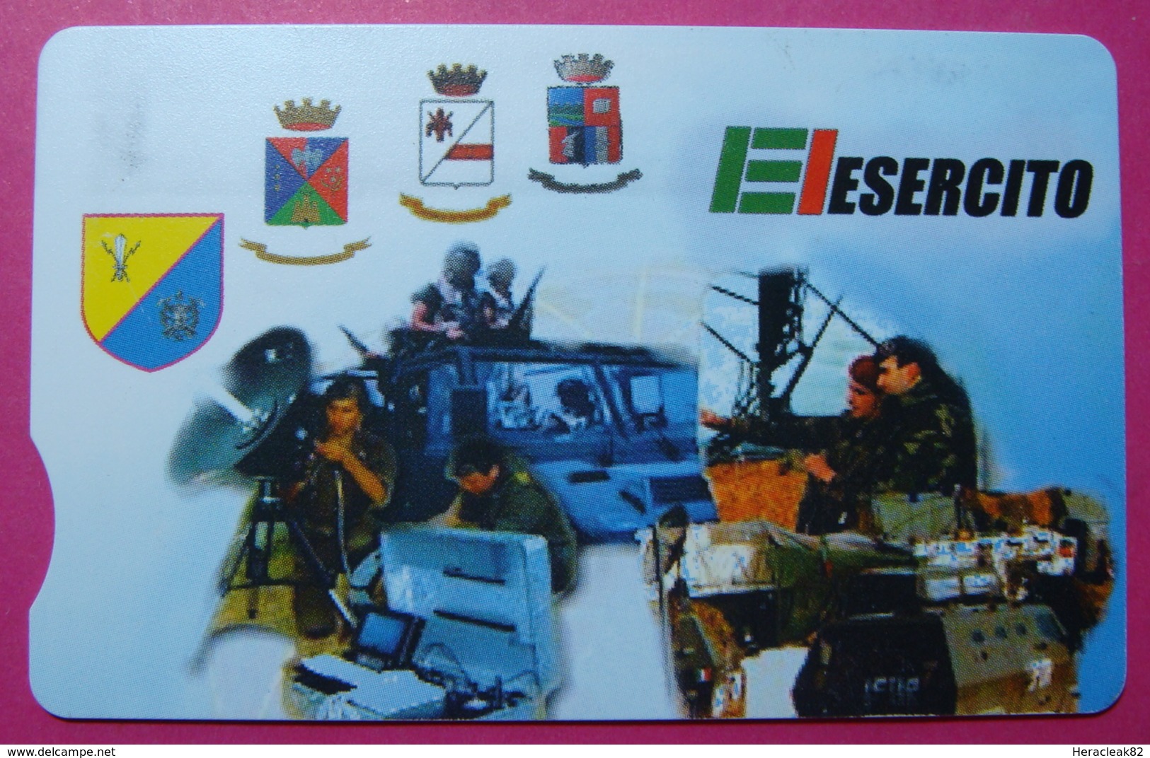 Serie 00102-08, Italian Army In Kosovo Chip Phone CARD 10 Euro Used Operator TELECOM ITALIA *Tank, Soldiers, Satellite* - Kosovo