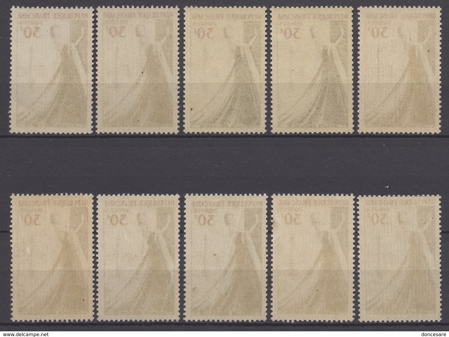 FRANCE 1953 - LOT 10 TP /  Y.T. N° 941 - NEUFS** - Unused Stamps