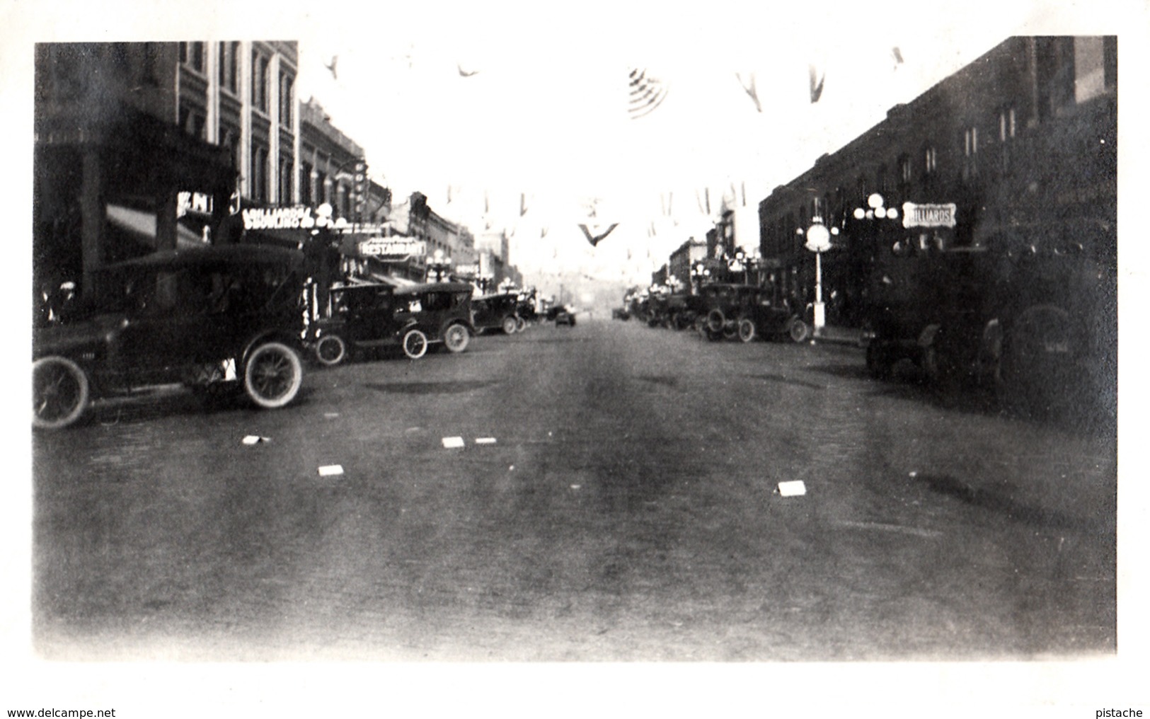 Unknown Location - Old Antique Cars 1910-1920 - Street - Early American Automobiles - Size 4 1/2 X 2  3/4 - Animation - Cars