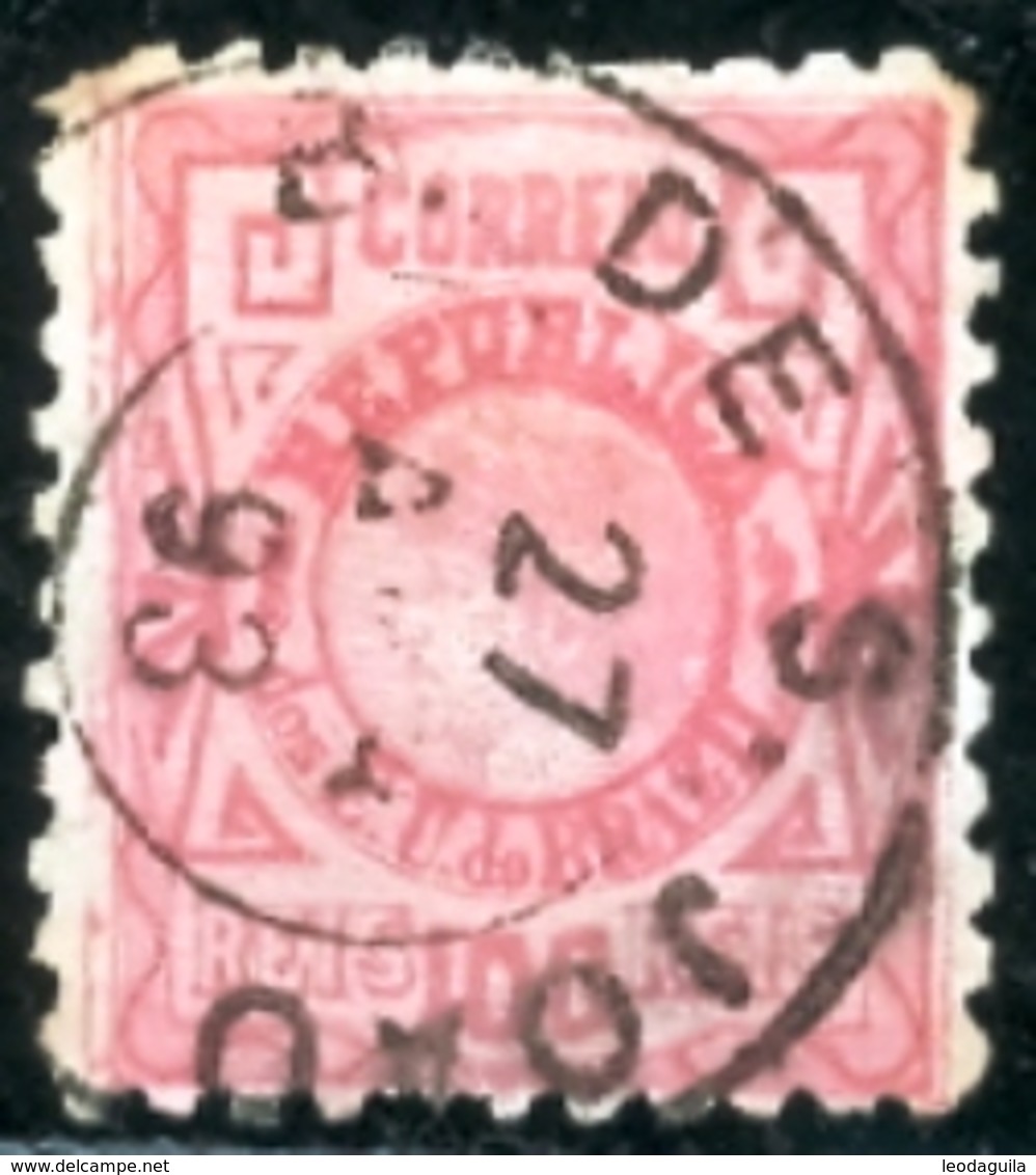 BRAZIL # 080 -  1893  ALEGORIA DA LIBERDADE 100 RÉIS  - TYPE "CABECINHA"   -   USED - Used Stamps