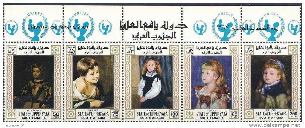 1967 ADEN UPPER YAFA Michel 83-87** Tableaux D'enfants, UNICEF - Other & Unclassified