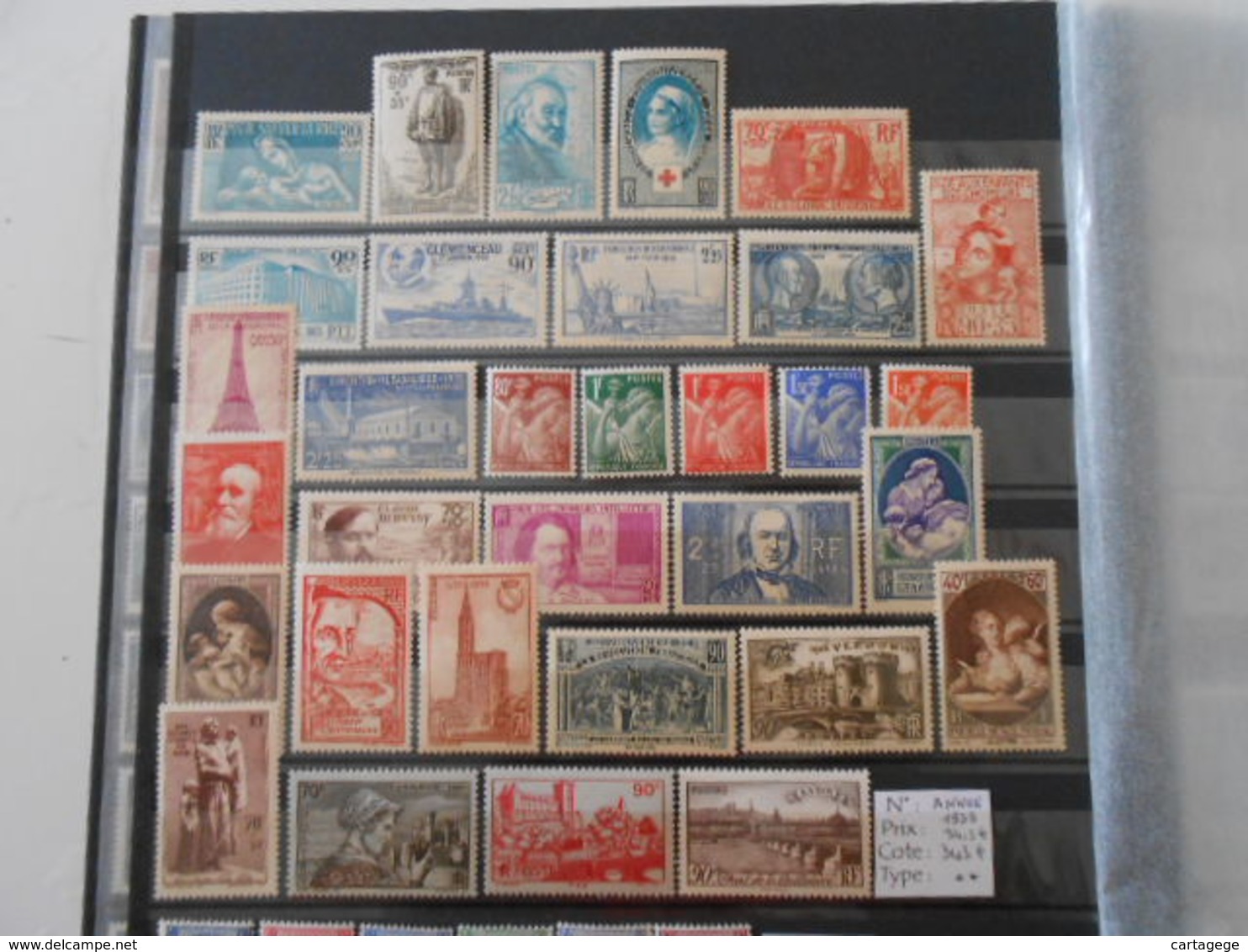 FRANCE ANNEE COMPLETE 1939 (YT 419/450)** - ....-1939