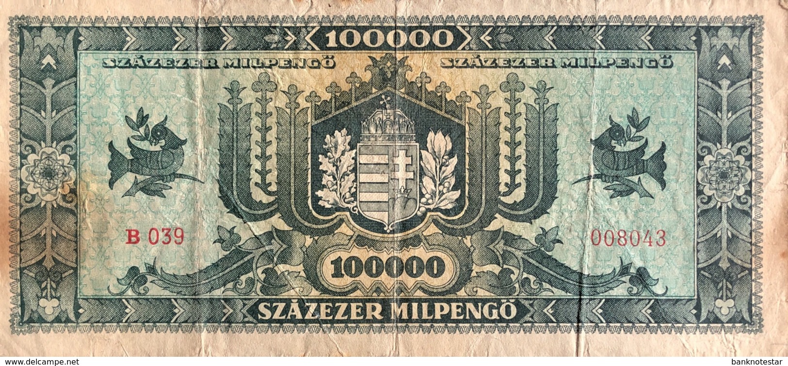 Hungary 100.000 Milpengö, P-127 (29.4.1946) - Fine - Ungarn