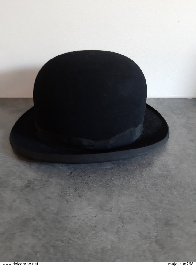 Ancien Chapeau Melon - Marque Henri Mutel à Fécamp - Taille 55 -  En Parfait état - - 1900-1940