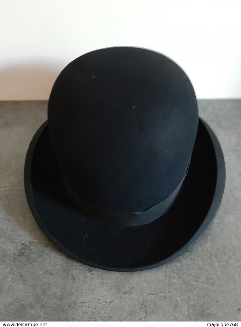 Ancien Chapeau Melon - Marque Henri Mutel à Fécamp - Taille 55 -  En Parfait état - - 1900-1940