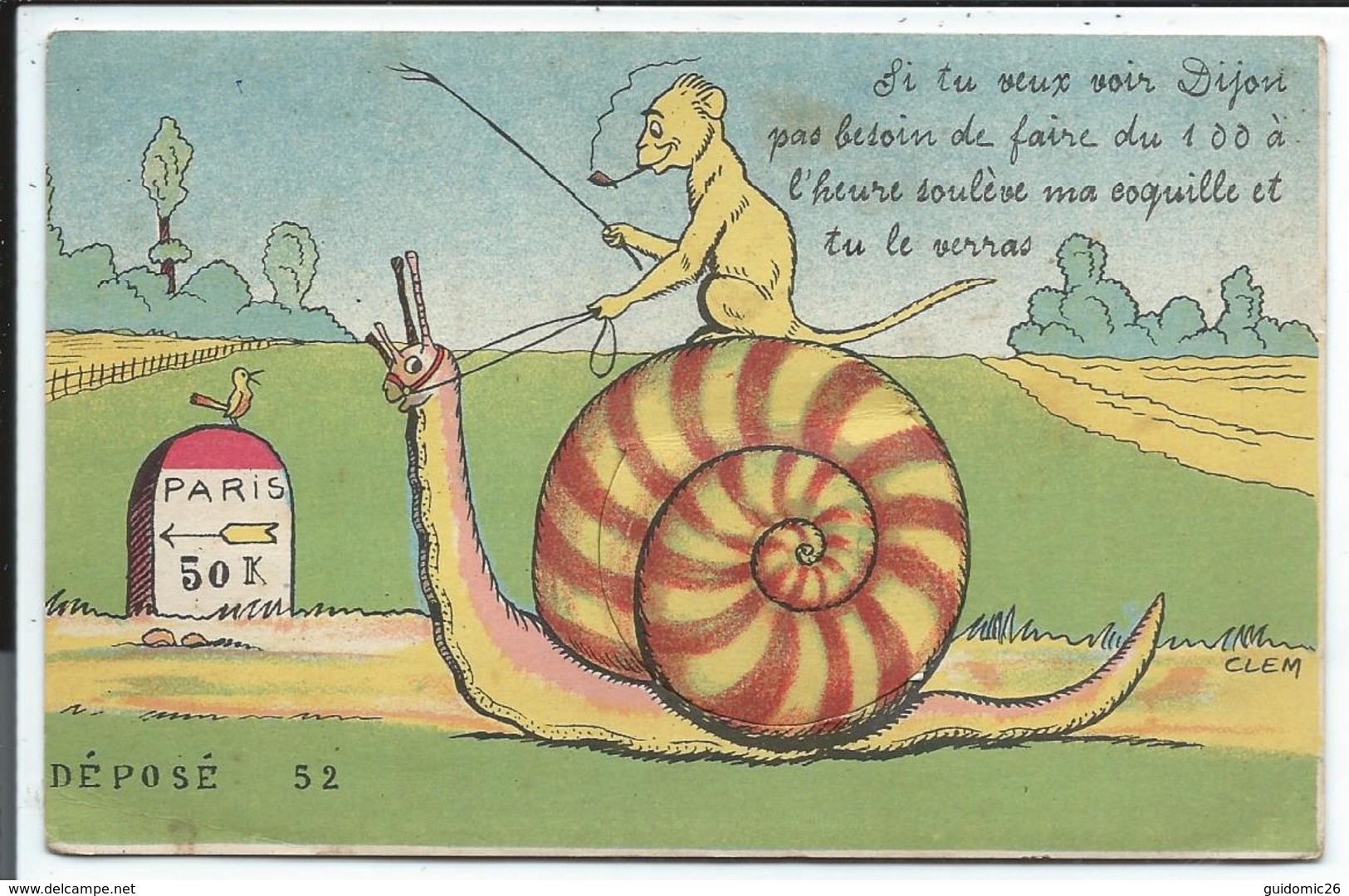 Dijon Carte à Système Escargot - Dijon