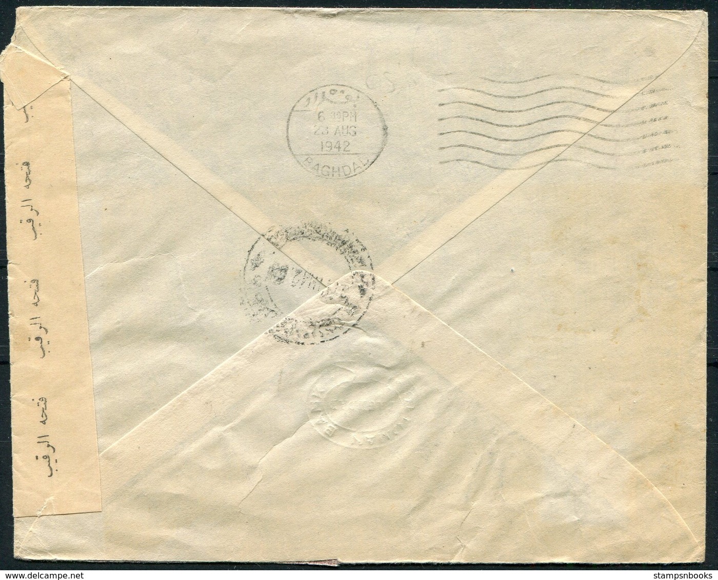 1942 Iraq Baghdad Ottoman Bank Censor Cover - Banque Mellie, Teheran Iran Persia - Iraq