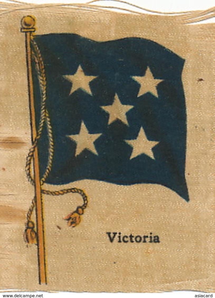 Silk Flag Of Australia Victoria   Drapeau En Soie - Autres & Non Classés