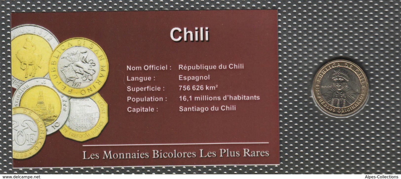 CHL236 - CHILI - MONNAIES BICOLORES LES PLUS RARES - 100 Pesos - 2006 - Chili