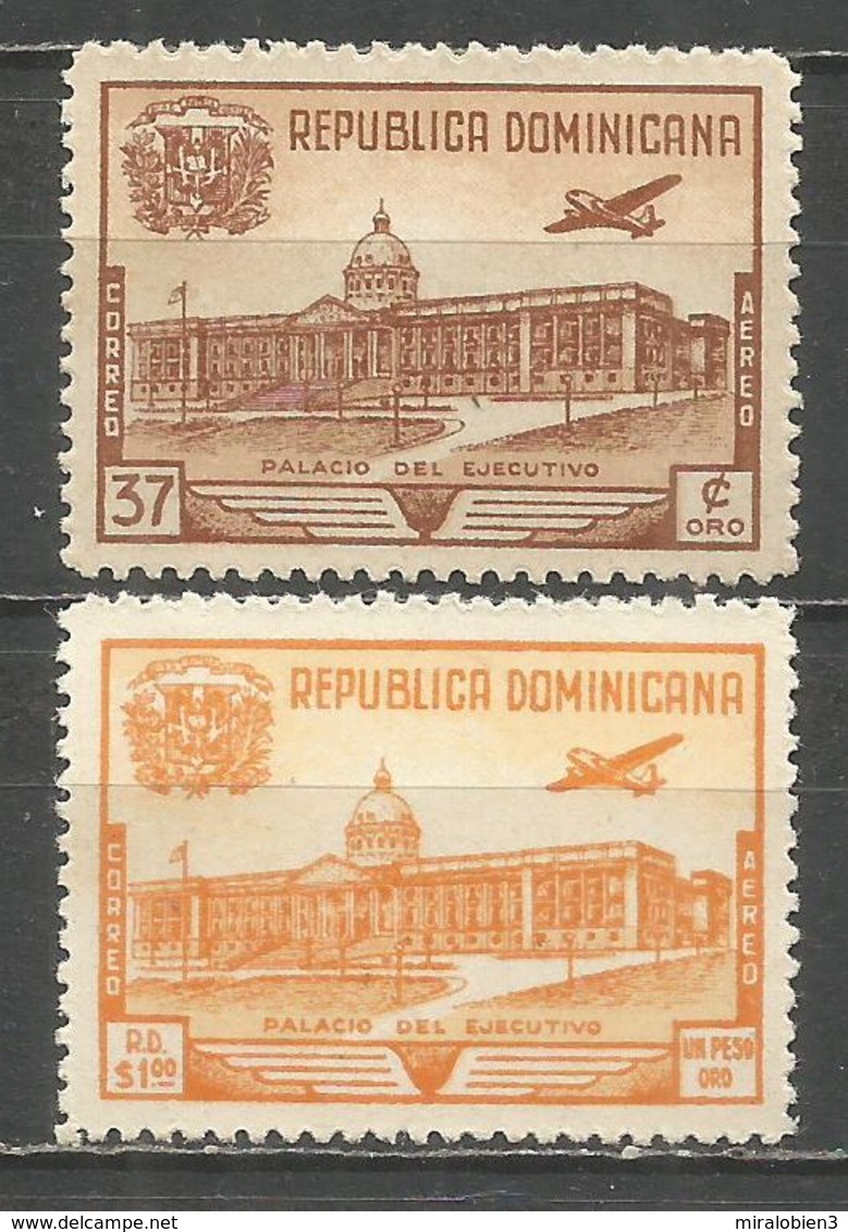 REPUBLICA DOMINICANA CORREO AEREO YVERT NUM. 73/74 ** SERIE COMPLETA SIN FIJASELLOS - República Dominicana