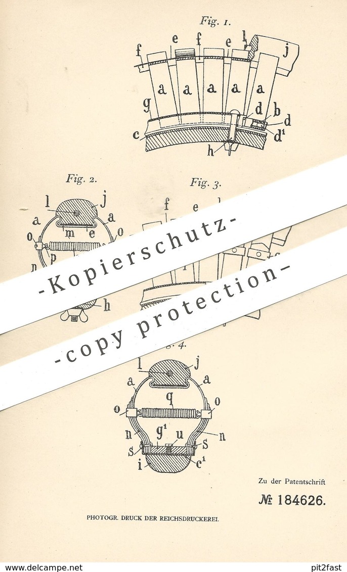 Original Patent - Albert Joullain , Levallois Perret , Seine , Frankreich , 1905 , Federnder Radreifen | Rad - Reifen ! - Historische Dokumente