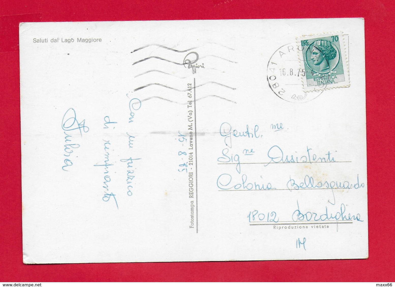 CARTOLINA VG ITALIA - Saluti Dal LAGO MAGGIORE - Vedutine Multivue - 10 X 15 - ANN. 1975 - Saluti Da.../ Gruss Aus...