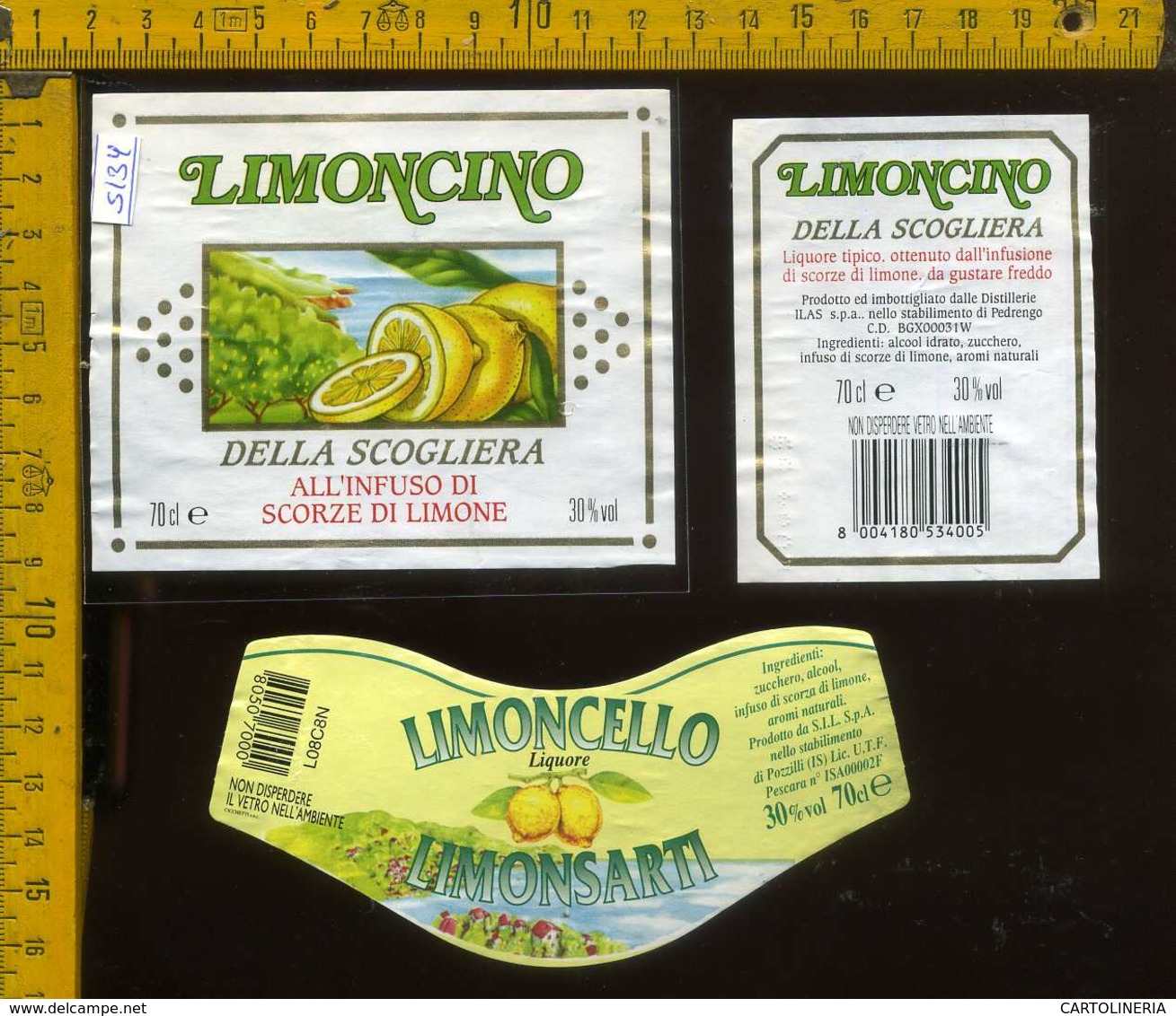 Etichetta Vino Liquore Limoncino Della Scogliera - Pedrengo BG - Altri & Non Classificati