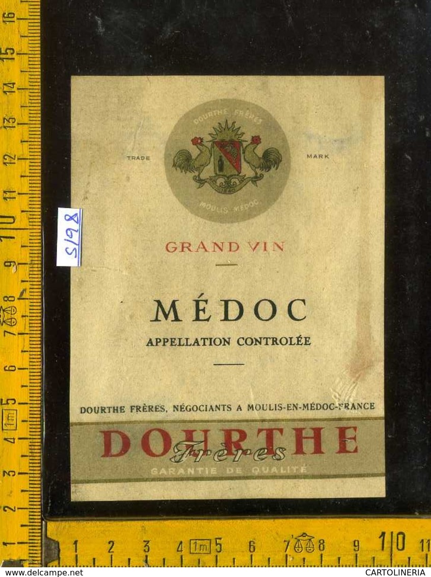 Etichetta Vino Liquore Vin Mèdoc-Dourthe Freres - Francia - Altri & Non Classificati