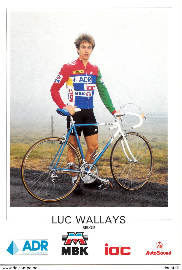 WALLAYS Luc BEL (Roeselare (West-Vlaanderen, 7-8-'61) 1987 ADR - IOC - MBK - Fangio - Ciclismo