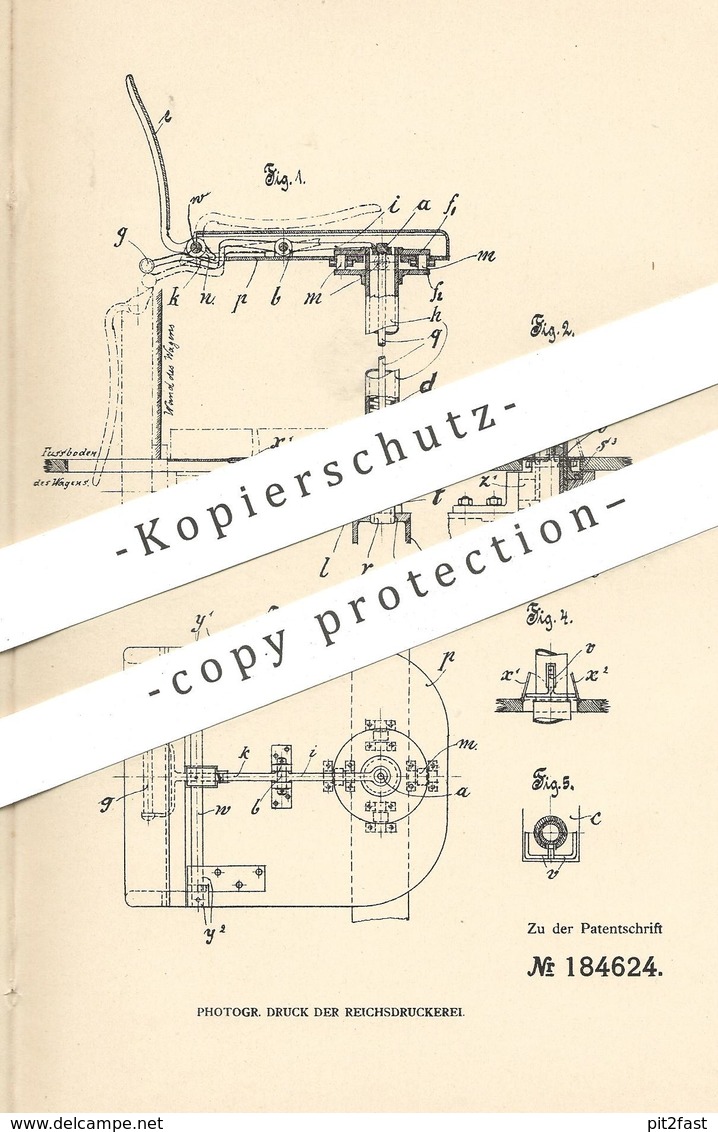 Original Patent - Arnold Boie , Emil Heuer , Dresden , 1906 , Drehsessel F. Wagen , Kutsche , Oltimer | Sitz | Sessel !! - Historische Dokumente