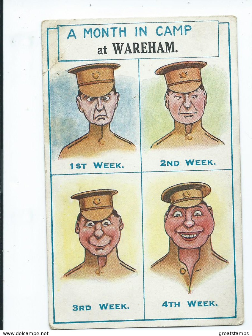 Humour C.p.c. Series Postcard A Month In Camp At Wareham No.375 Soldier - Humour