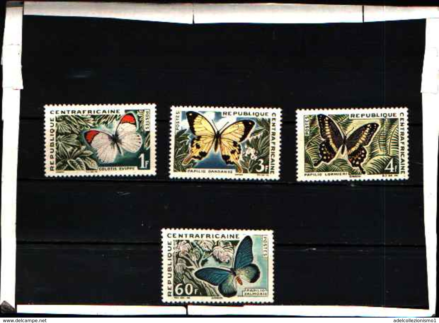 5908BIS ) CENTRAFRICAINE CENTRAFRICANA 1963 FARFALLE 4 VAL -MNH** - Repubblica Centroafricana