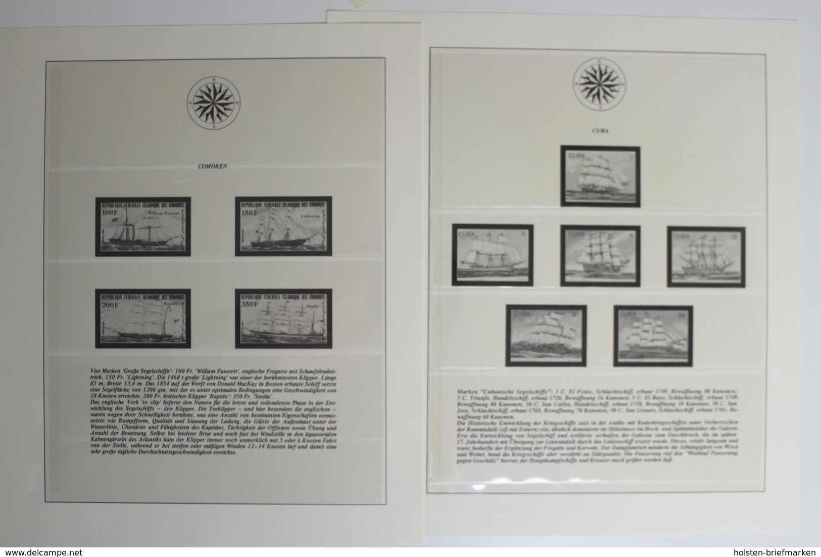 Lindner T Motiv-Vordruckblätter Schiffe, 40 Blätter ab Caicos-Inseln