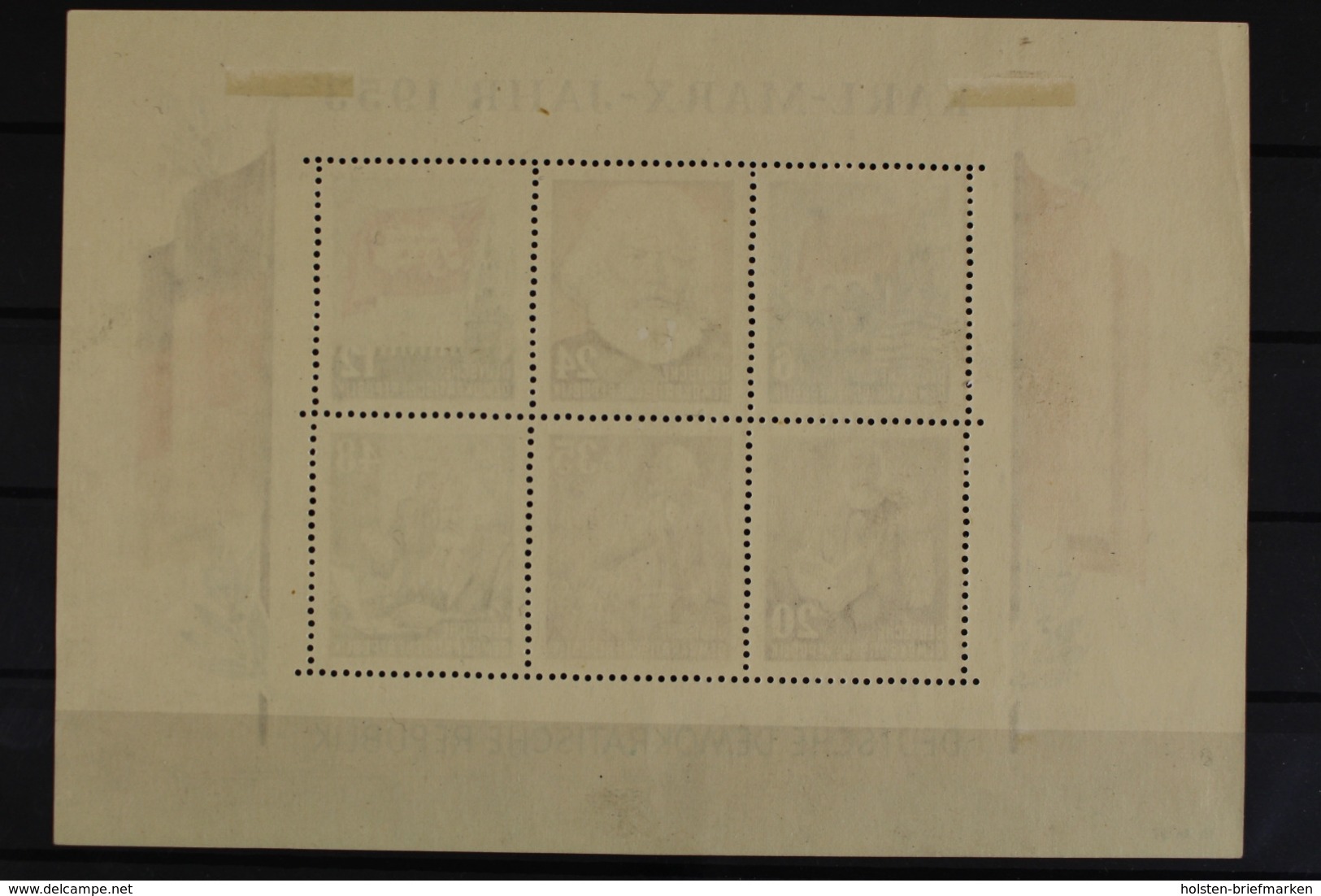 DDR, MiNr. Block 8 A, Falz / Hinge - Unused Stamps