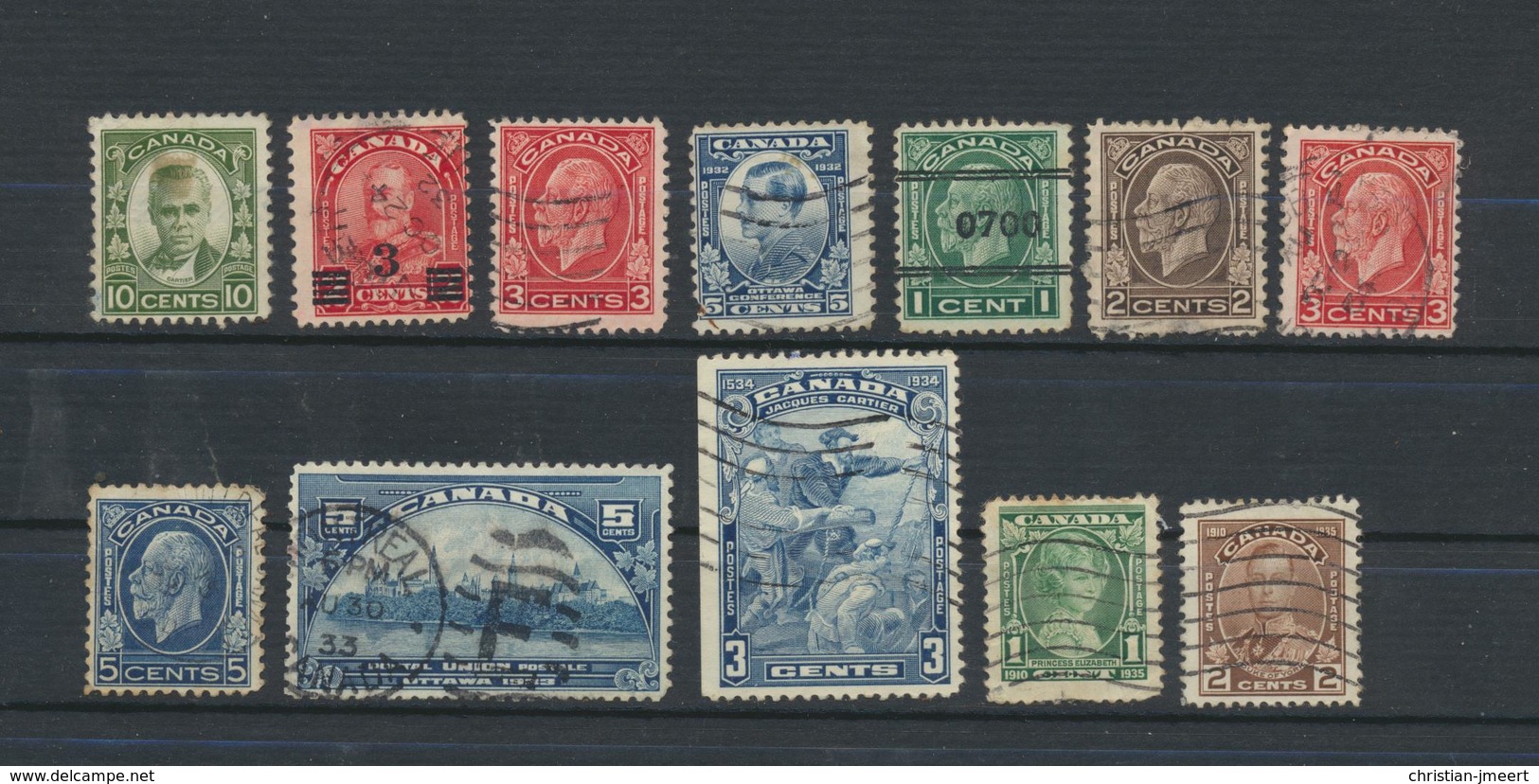collection CANADA - Early to 1940 - High-Value - not thinned - not damaged - 108 v.- free registred mail