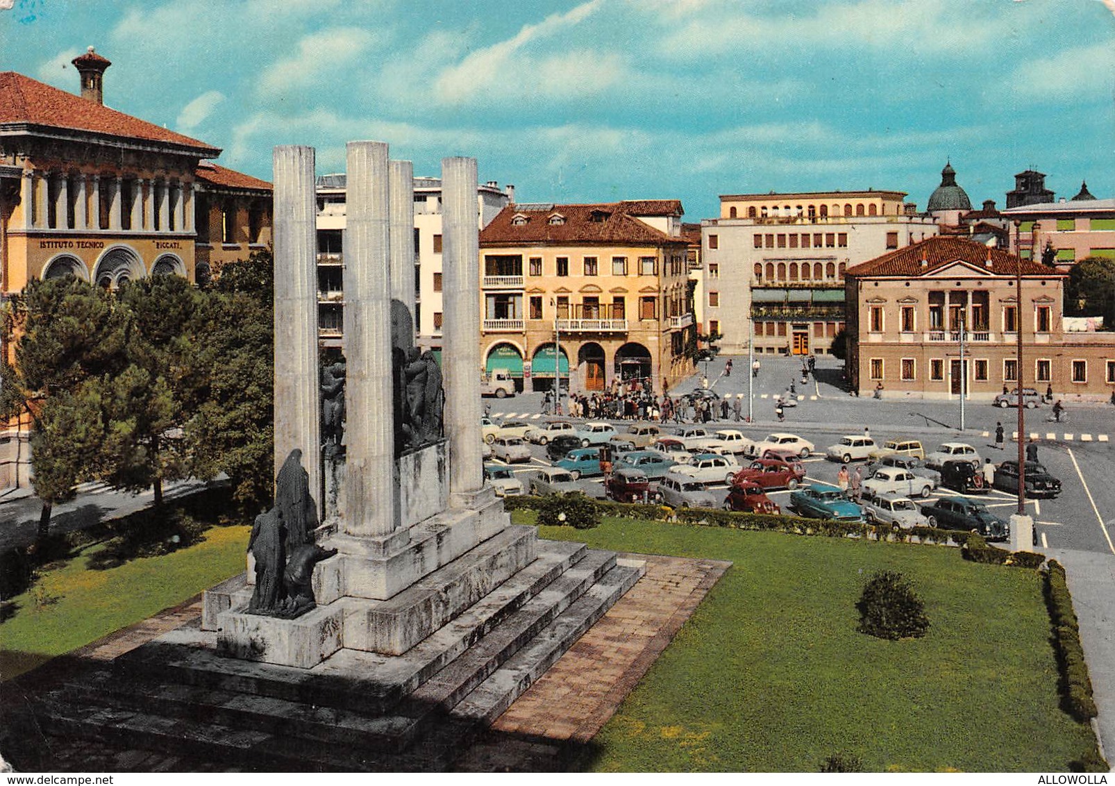 4693" TREVISO-PIAZZA VITTORIA "-CART. ILL. POST. OR. SPED.1966 - Treviso