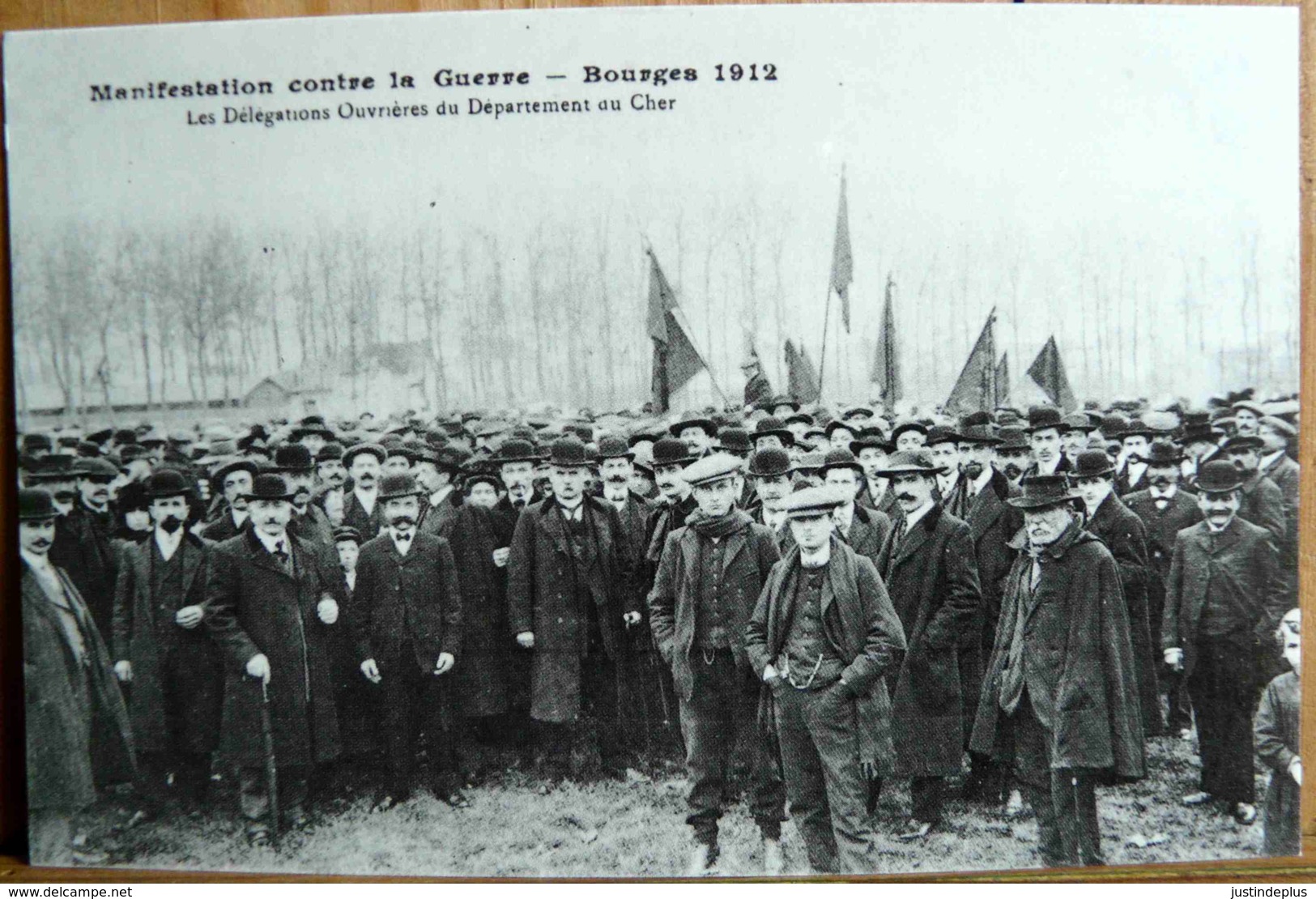 N°91 MANIFESTATION CONTRE LA GUERRE (18) (1912) ADECA NEUDIN 1978 TIRAGE N° 852/1000 DELEGATIONS OUVRIERES DU CHER - Manifestations