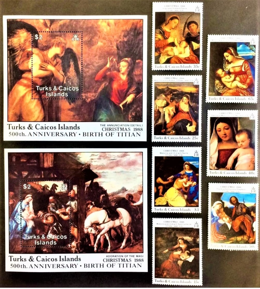 # Turks & Caicos 1988**Mi.824-32 500th Birthday Of Titian , MNH [21;104] [21;104] - Sonstige & Ohne Zuordnung