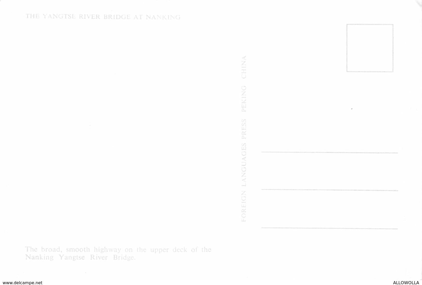 4701" THE YANGTSE RIVER BRIDGE AT NANKING "PONTE-ANIMATA-AUTOBUS-CART. ILL. POST. OR. NON SPED. - China