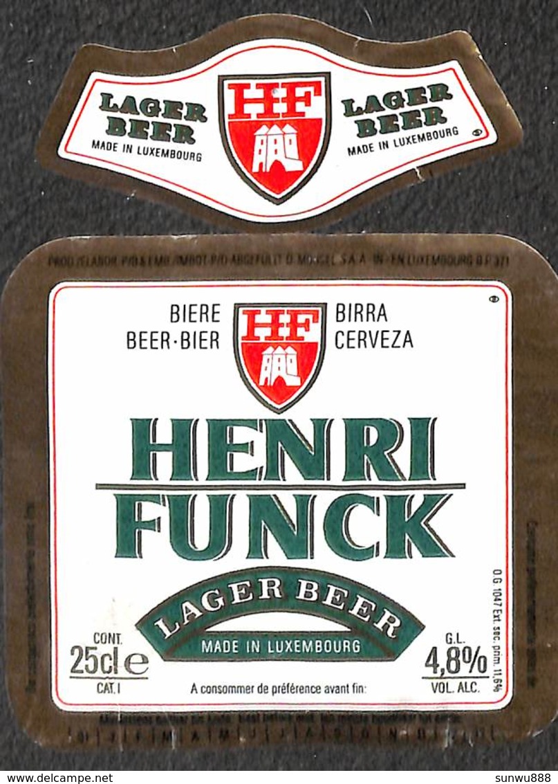 Etiquette Bière Bier Henri Funck, Made In Luxembourg - Bière