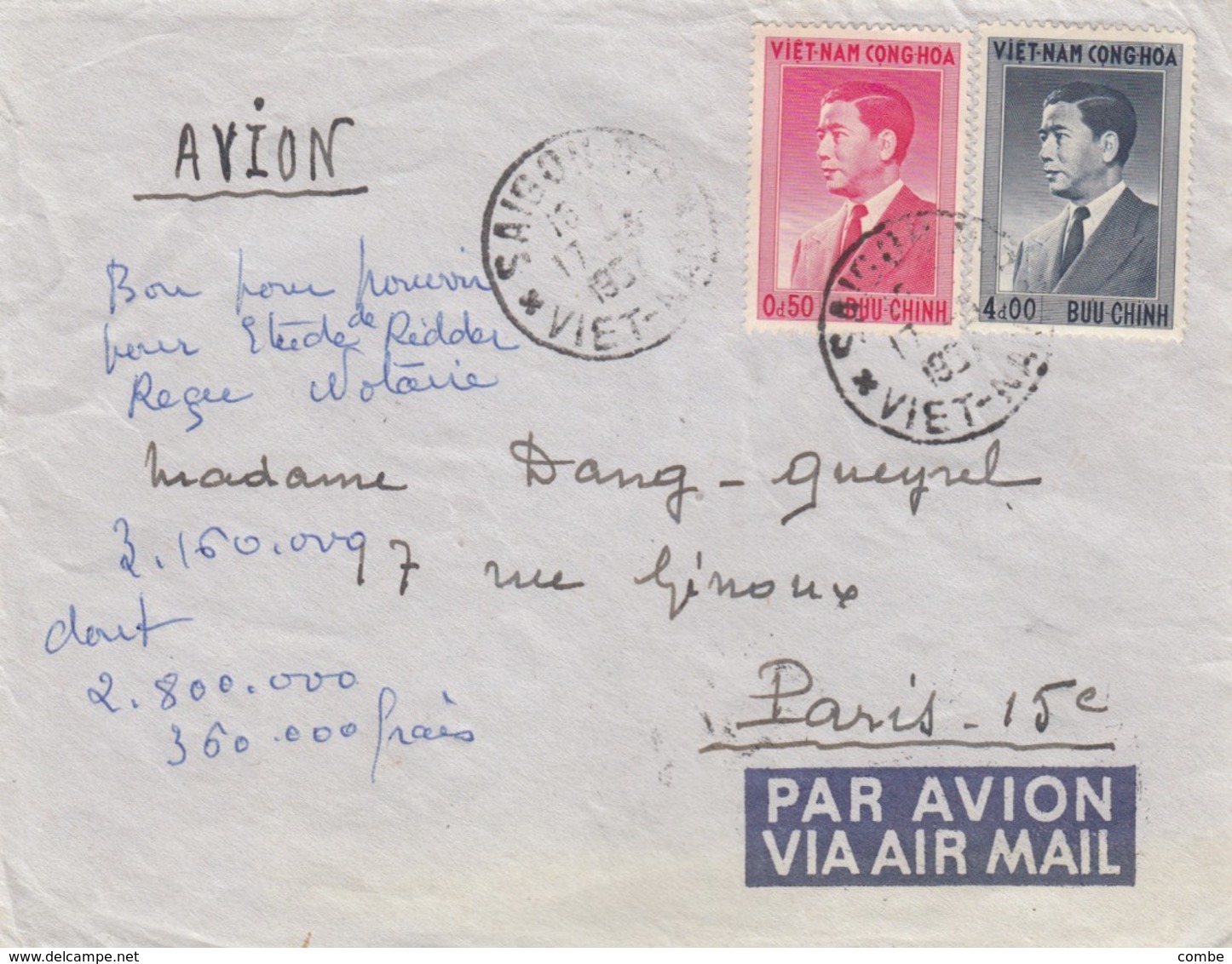 LOT VIETNAM 9 LETTRES TOUTES SCANNEES  /  2 - Vietnam