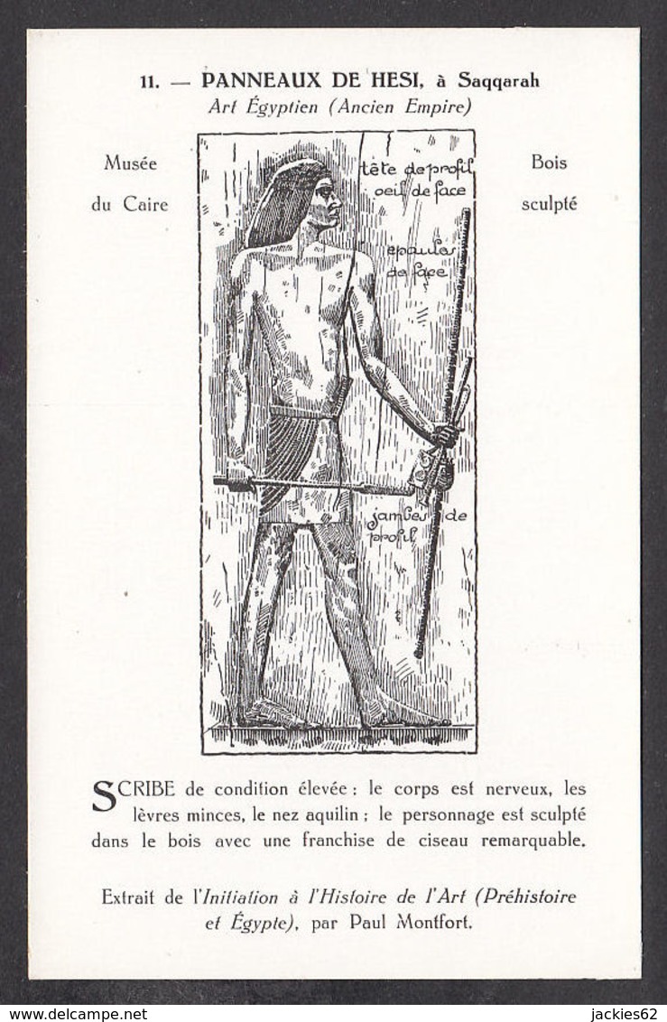 87590/ EGYPTE, Ancien Empire, *Panneaux De Hesi*, à Saqqarah, Bois Sculpté, Musée Du Caire, Carte Didactique - Antigüedad