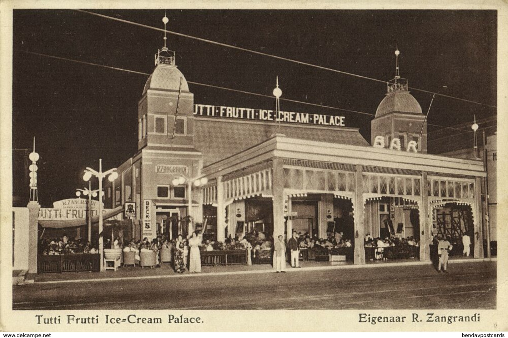 Indonesia, JAVA SOERABAIA, Zangrandi's Tutti Frutti Ice-Cream Palace (1930s) - Indonesië