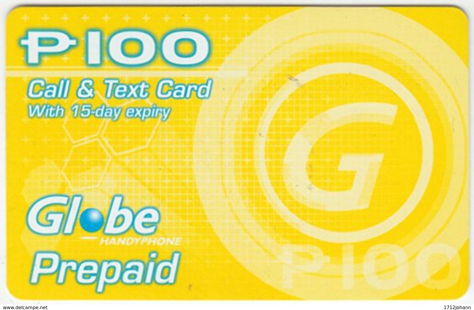 PHILIPPINES A-019 Prepaid Globe - Used - Filippine