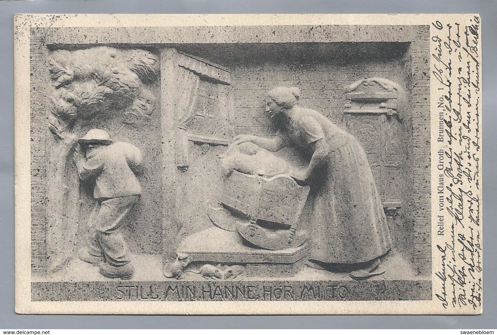 DE.- STILL MIN HANNE HÖR MI TO. Relief Vom Klaus Groth Brunnen, No.1. 1912 Curt Baumgarten. Bildhauer Heinrich Missfeldt - Andere & Zonder Classificatie