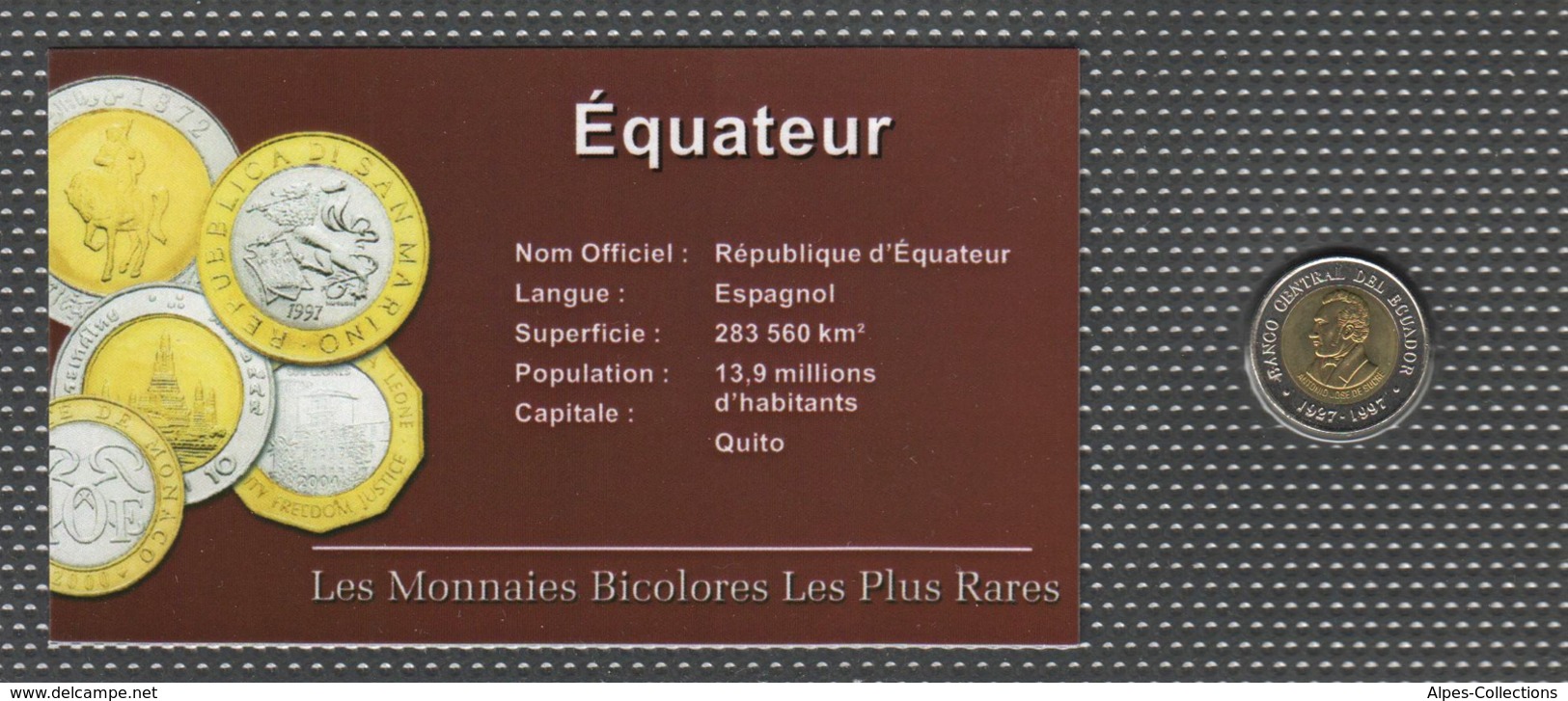 ECU101 - EQUATEUR - MONNAIES BICOLORES LES PLUS RARES - 100 Sucres - 1997 - Ecuador