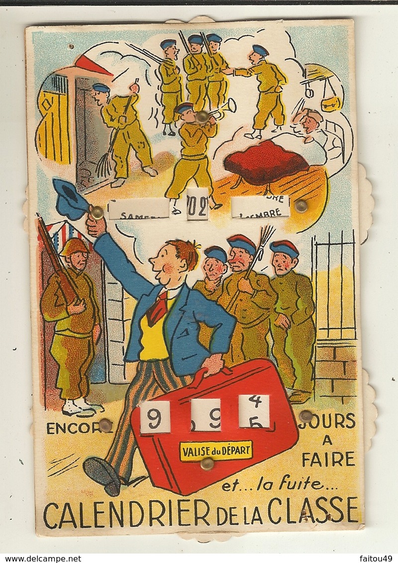 Militaria - Carte à Système - Calendrier De La Classe 6 Roulettes 115 - Other & Unclassified